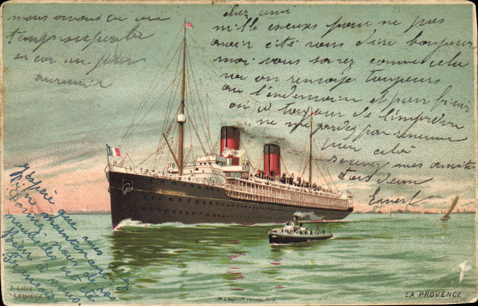 CPA Bateau Paquebot La Provence