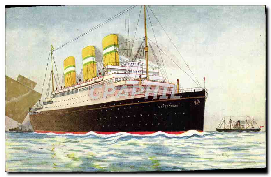 Le paquebot Statendam — Holland America Line — éditeur Salmon, série 3218