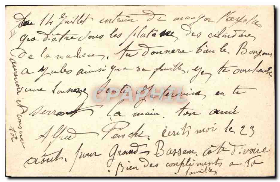 Frau am Spiegel — intime Szene — Manuel, n° 172 — Rückseite