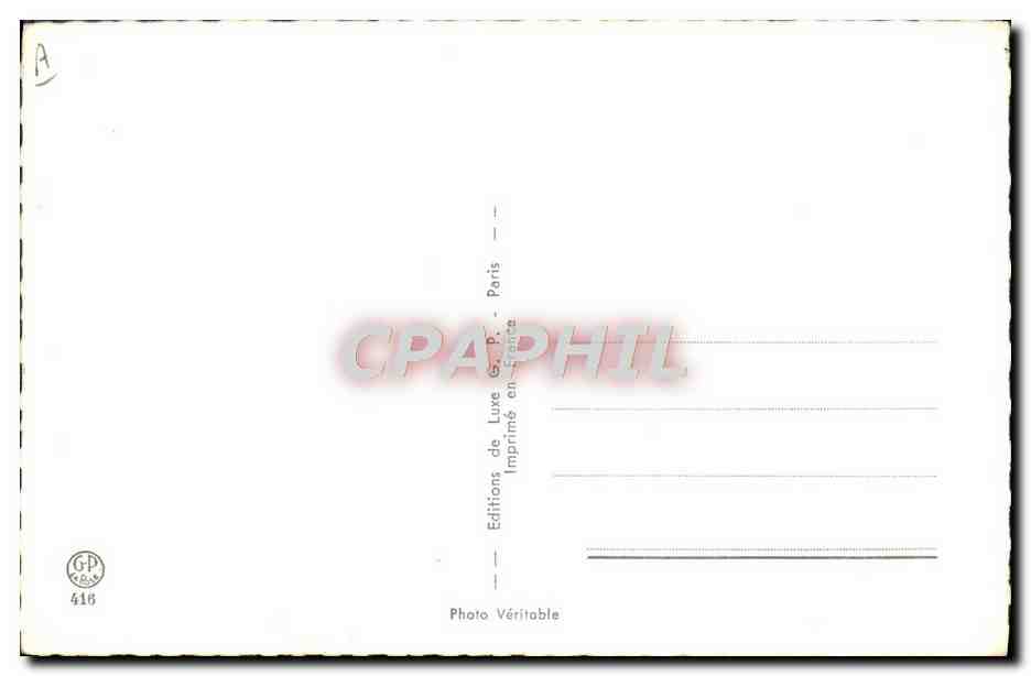 Nuda sentada — posesión en estudio — Ediciones Luve G.P. París, n° 416 — Reverso