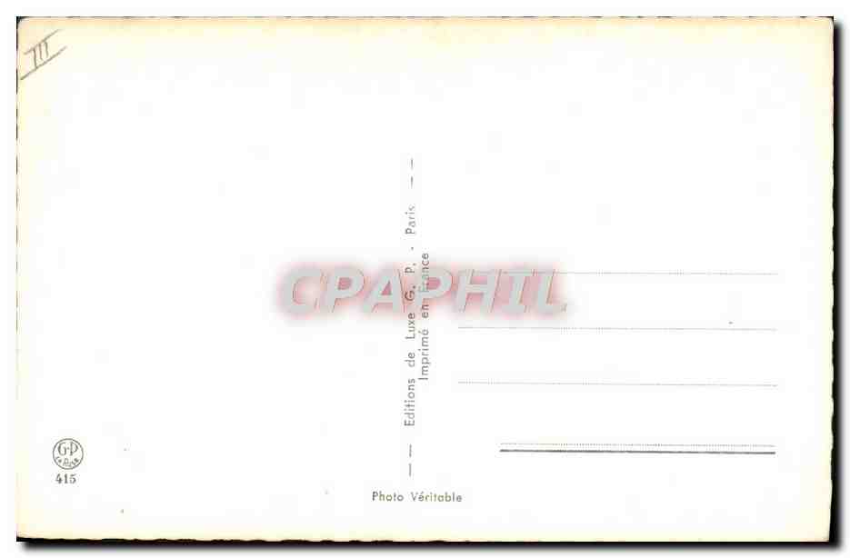 Joven mujer desnuda — postura sensual — Éditions de Lune G.P., París, n° 415 — Reverso