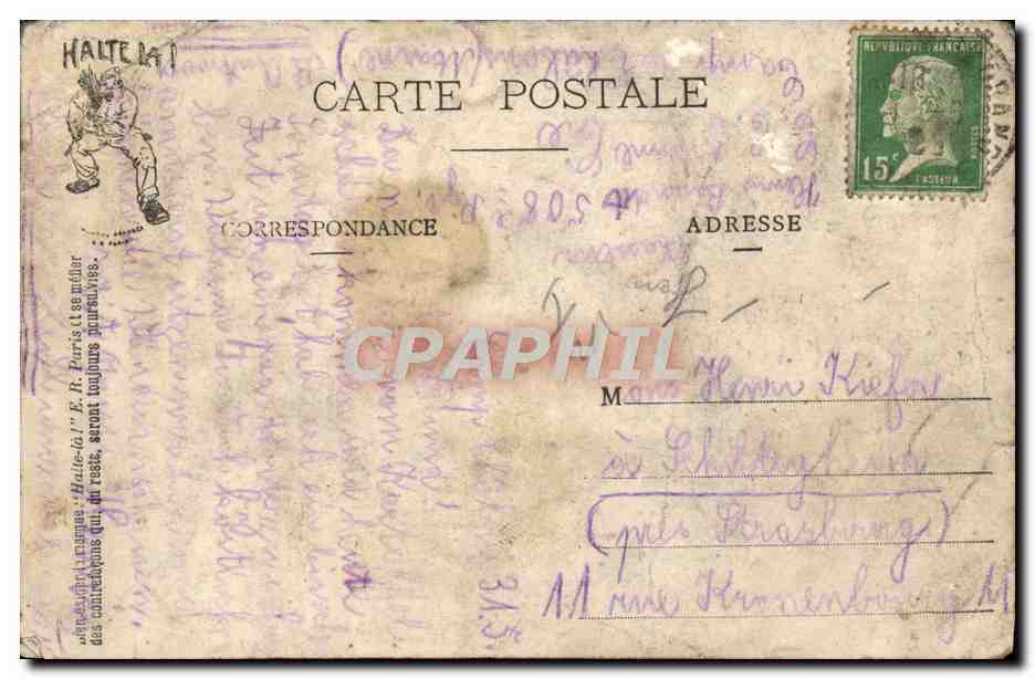 CPA Militaria Tank Soldat Militaria — Verso