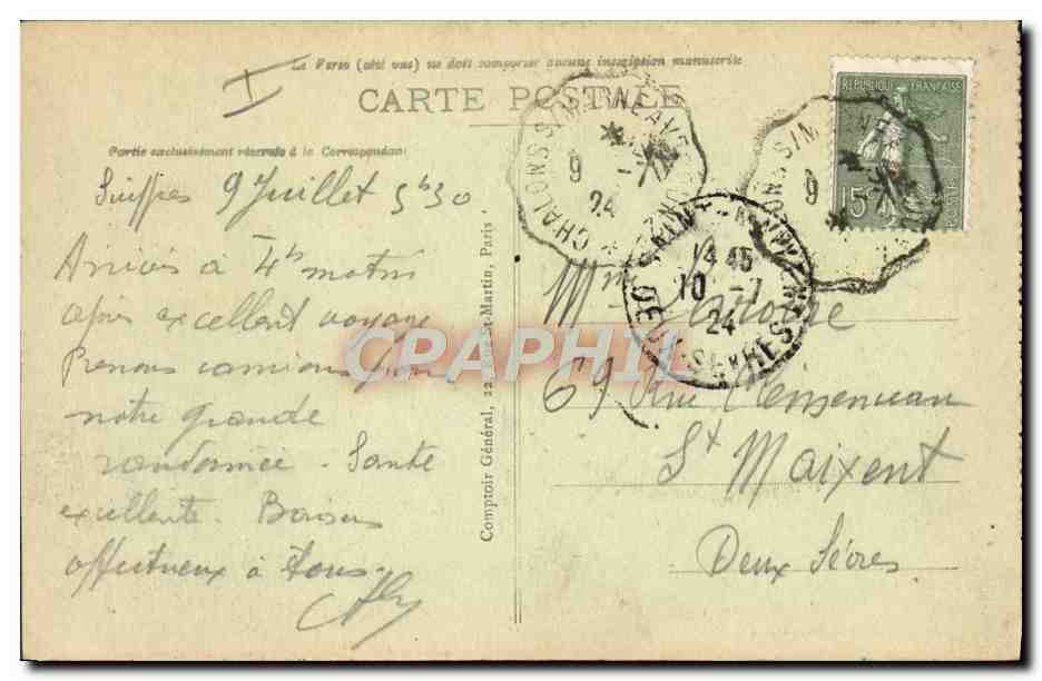 Suippes - Place de la Mairie — Militärpanzer — Verlag Suippes, Nr. 355 — Rückseite