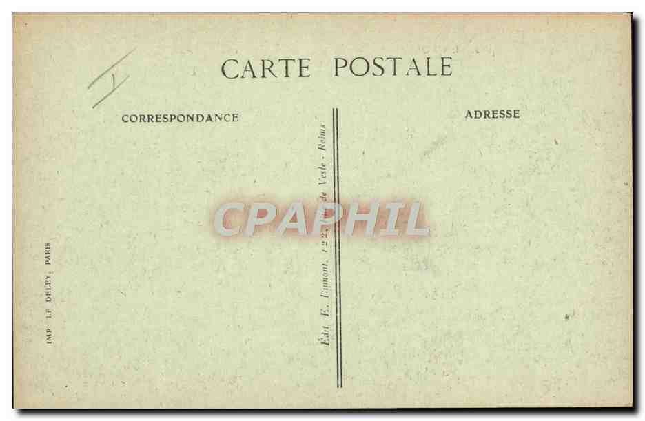 CPA Militaria Tank allemand La Pompelle — Rückseite