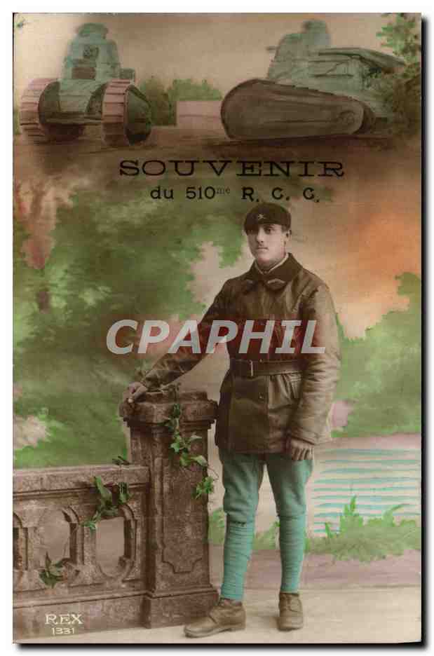 CPA Militaria Tank Soldat 510eme RCC