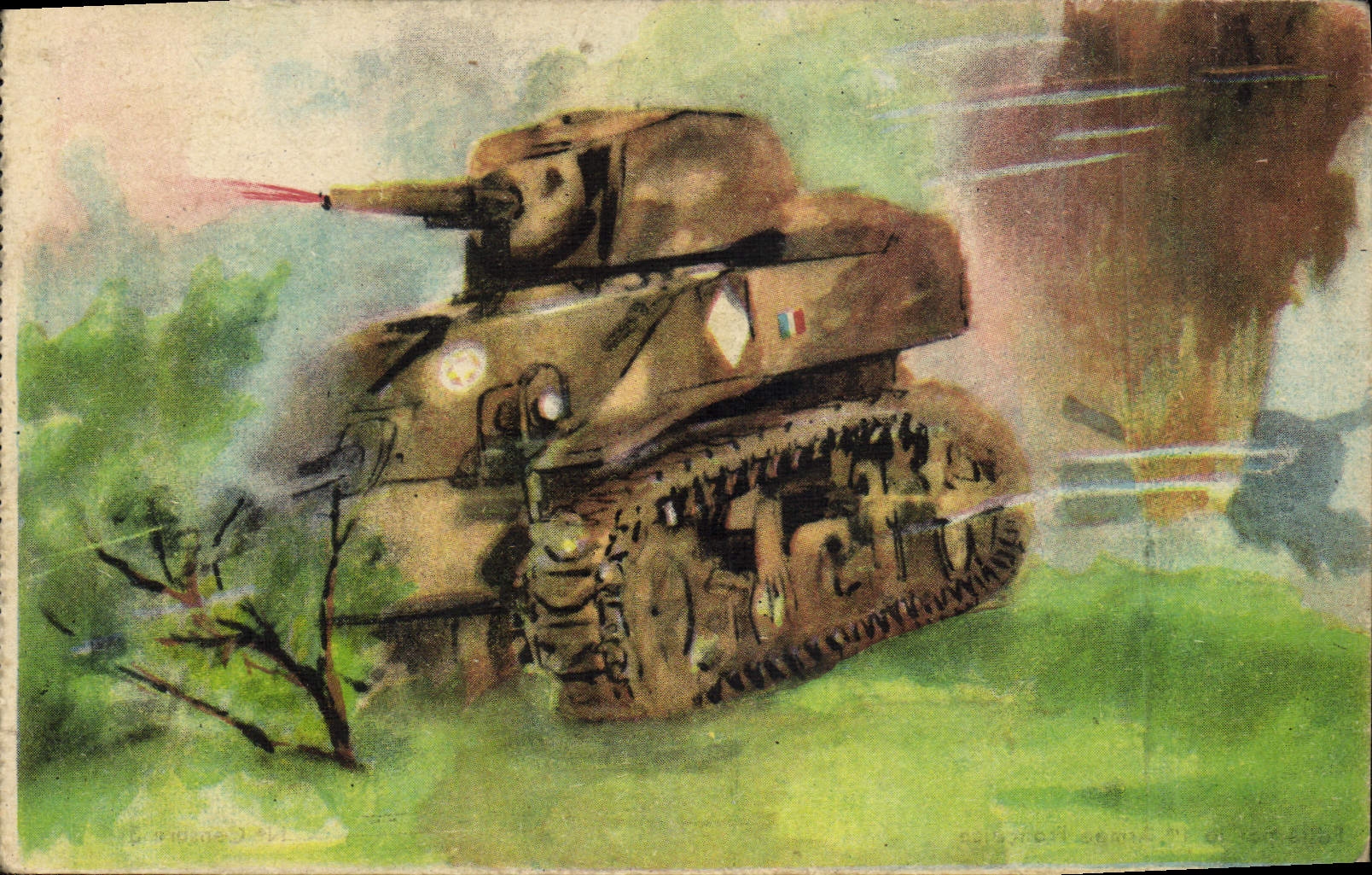 CPA Militaria Tank Char