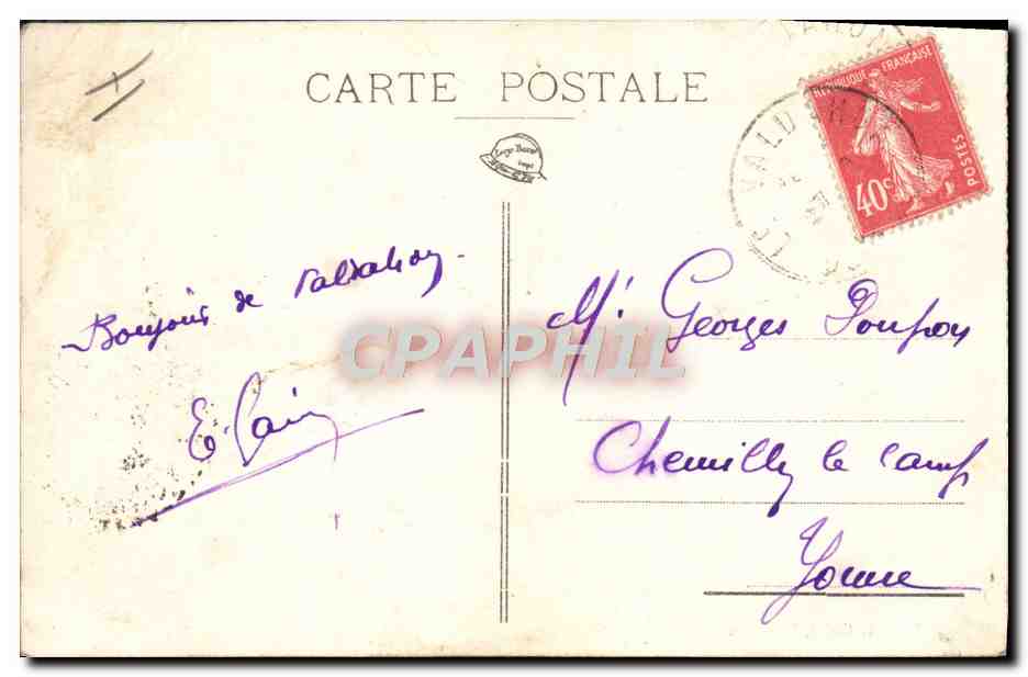 CPA Militaria Tank Camp de Valdahon Gros et petits tanks au parc — Rückseite