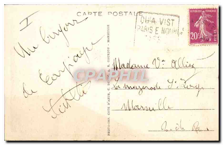 CPA Militaria Tank Camp de Carpiagne Les chars au combat — Rückseite