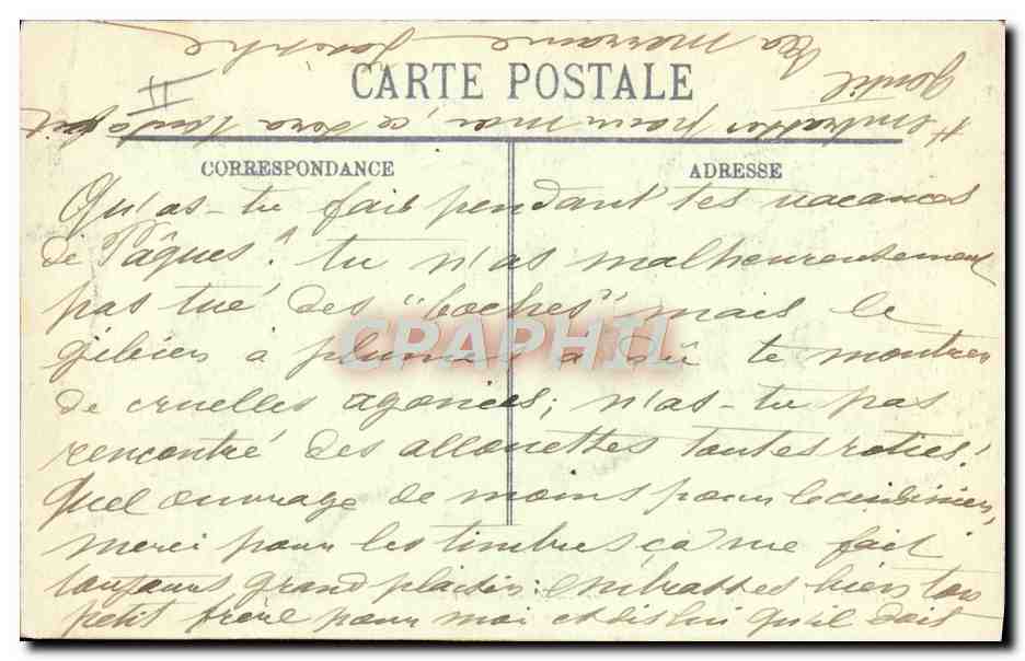 Zouaves en embuscade avec une mitrailleuse — En Argonne — Guerre 1914-1915 — LL — Verso