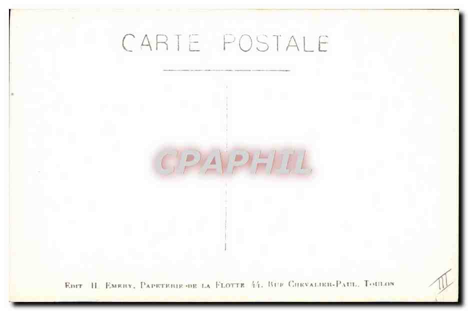 Flottille de croiseurs — Éditeur H. Emery, Toulon — n° de série non visible — Verso