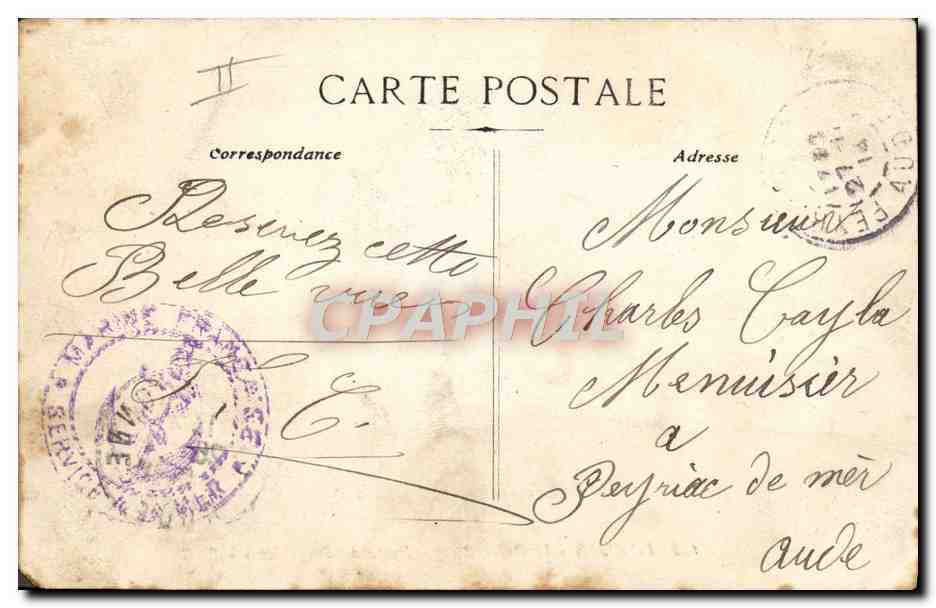 CPA Bateau Guerre Toulon Le petit rang Poste de torpilleurs — Verso