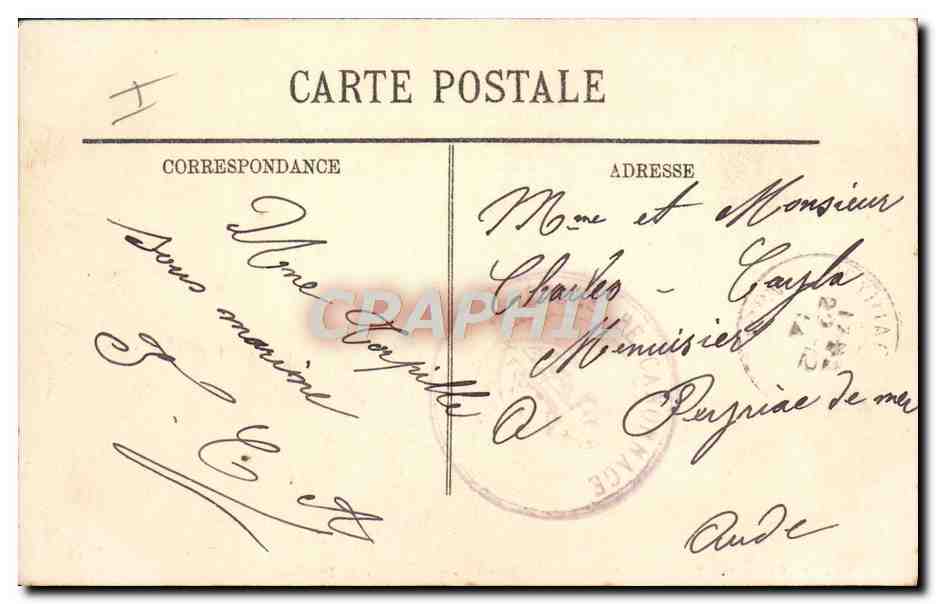 CPA Bateau Guerre Lancement de torpille d'un croiseur de 1ere classe — Verso