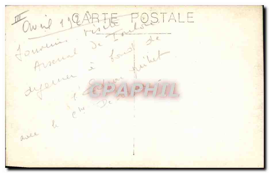 CPA Bateau Guerre 1923 Souvenir visite arsenal de Toulon Edgar Quinet — Verso