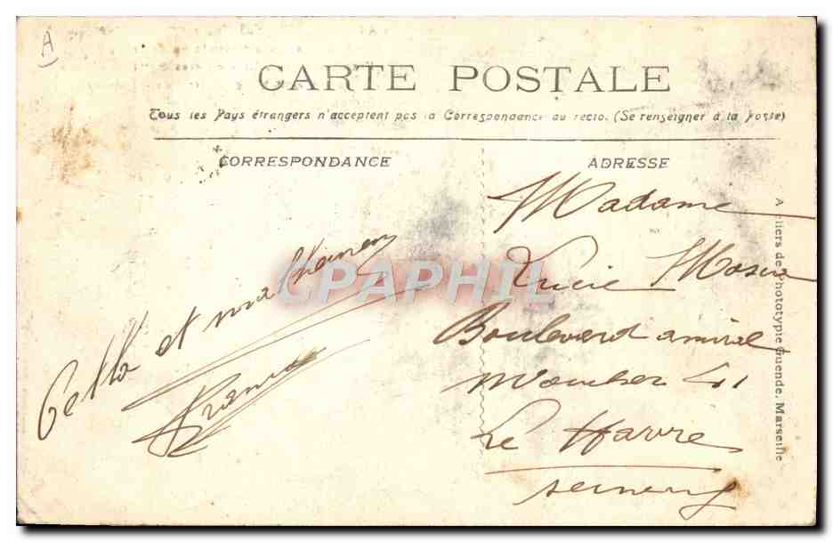 CPA Bateau Guerre Catastrophe du Iena  — Verso