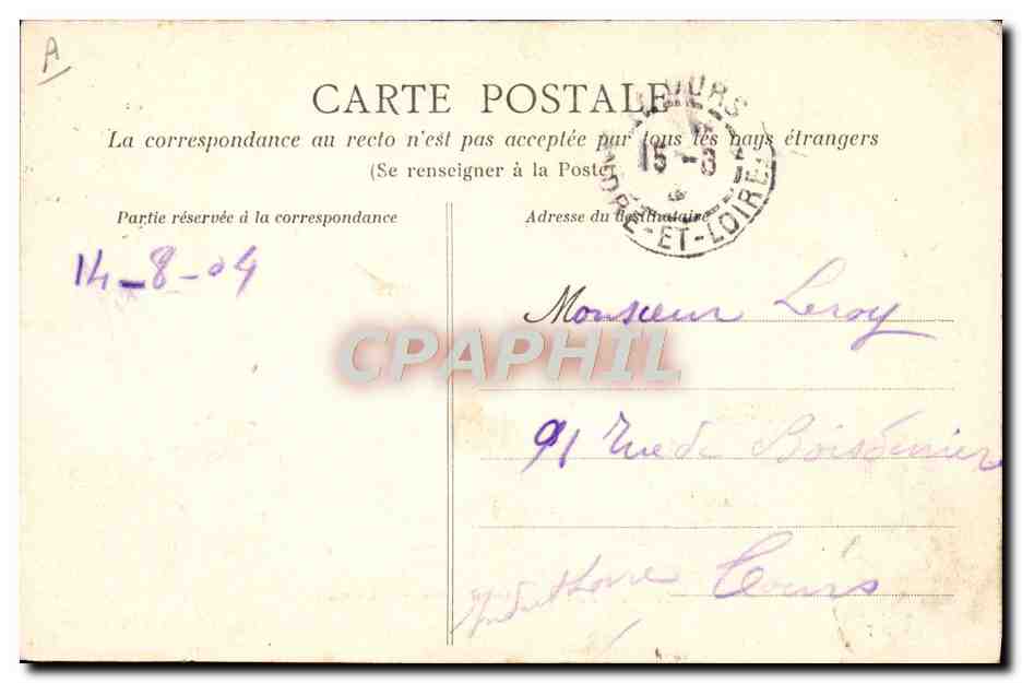 Saint-Nazaire — Torpilleur quittant le port — Héliotypie Dugas et Cie, Nantes — Reverso