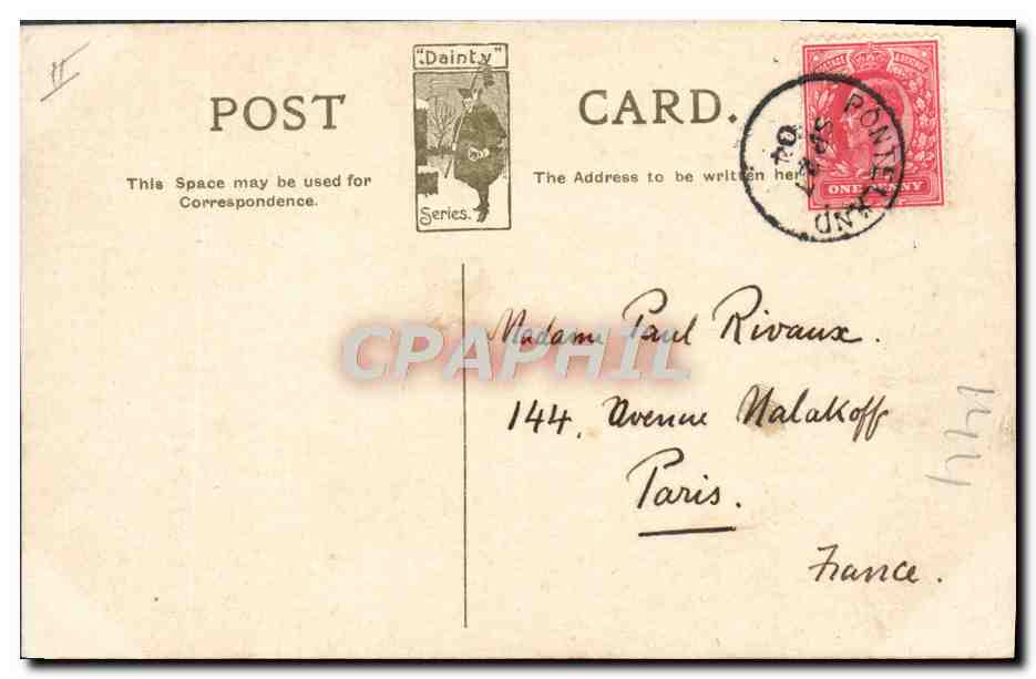 CPA Bateau Guerre HMS Cesar — Rückseite