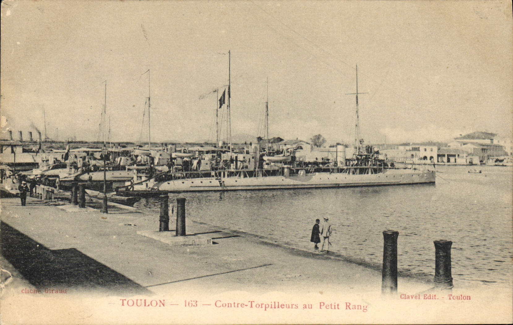 CPA Bateau Guerre Toulon Contre torpilleurs au petit rang 