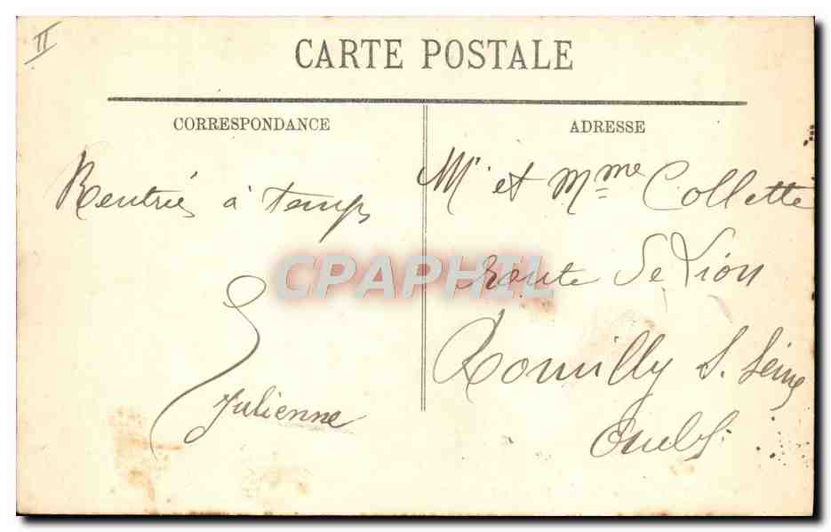 CPA Le theatre municipal Tours — Verso