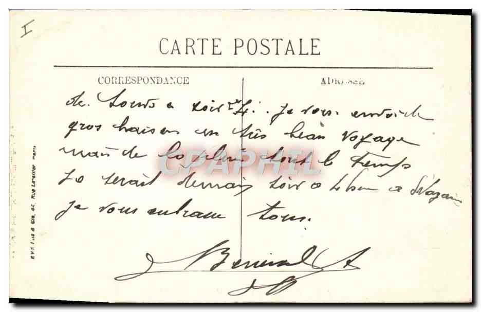 TOURS — Théâtre Municipal — LL. — n° 198 — Verso