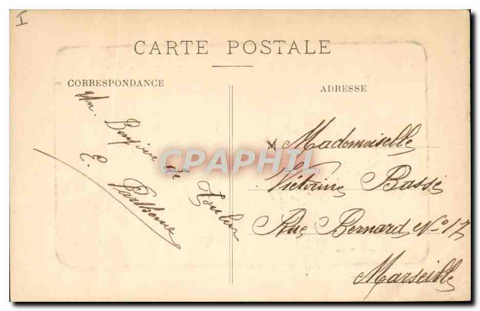 CPA Le theatre Entree des artistes Toulon — Rückseite