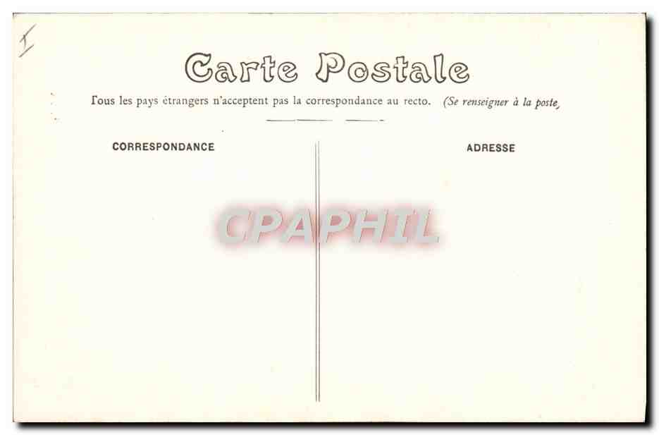 CPA Le theatre francais Tours — Verso