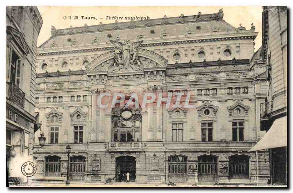 CPA Tours Le theatre municipal