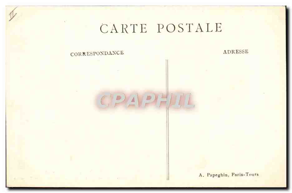 CPA Le theatre municipal Tours — Verso