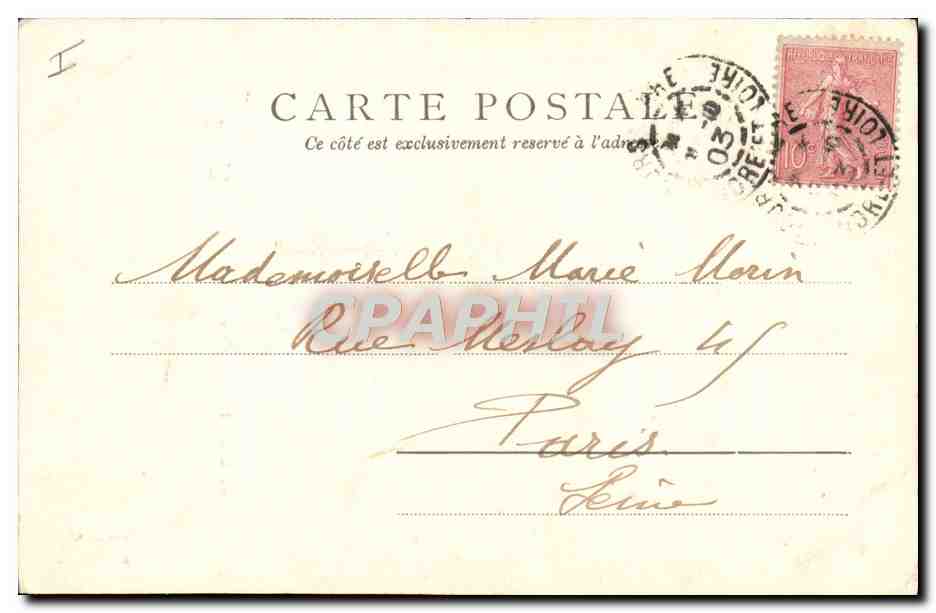 CPA Le theatre Tours — Verso