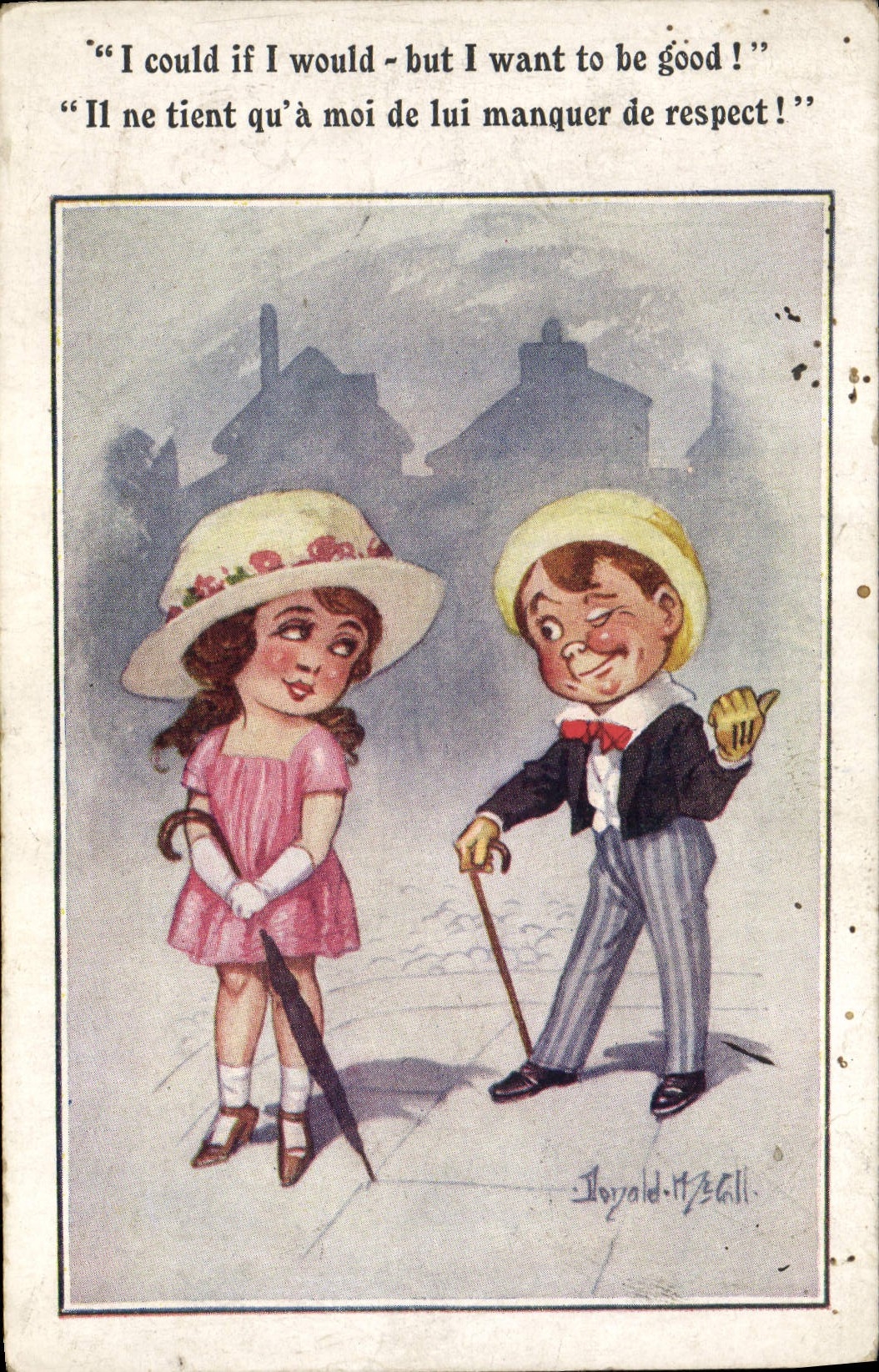 Junge Frau und junger Mann — humorvoller Szenen — Donald McCall