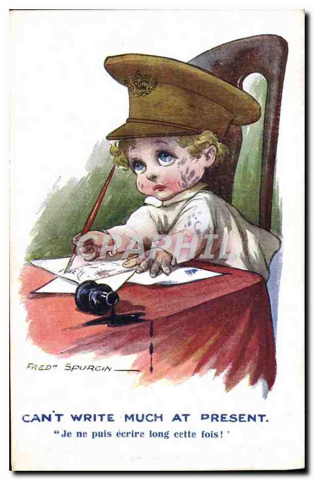 CPA Illustrateur Enfant Militaria Fred Spurgin