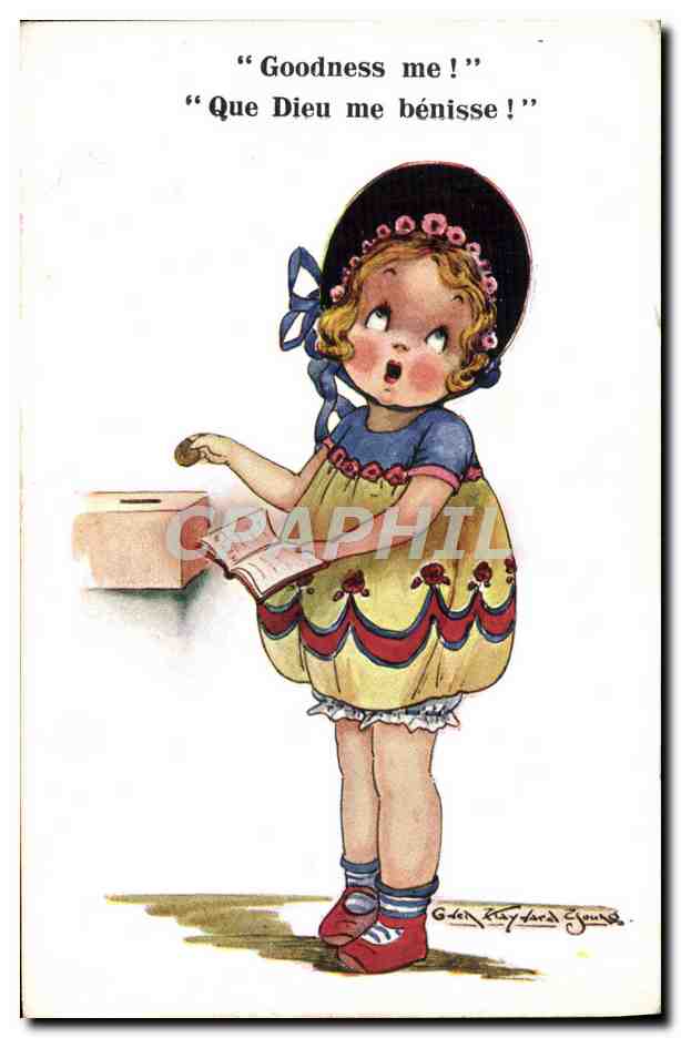 CPA Illustrateur Enfant Goodness me
