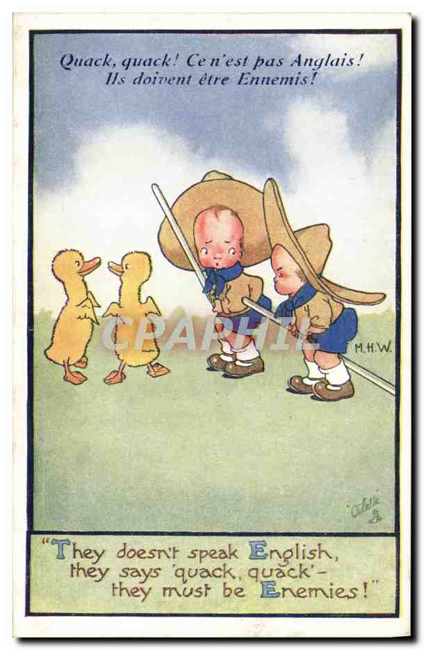 CPA Illustrateur Enfants Poussins