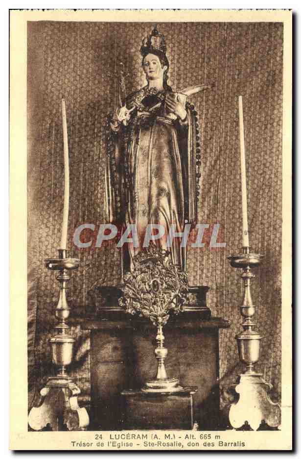 CPA Luceram Le Tresor de L'Eglise Ste Rosalie don des Barralis 