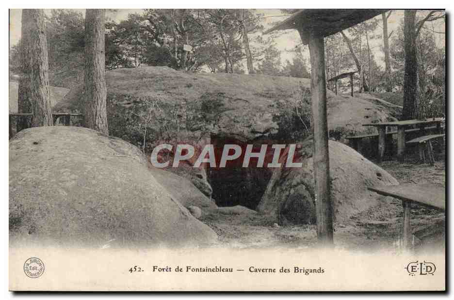 Woud van Fontainebleau — Grot van de Bandiden — Uitgever F.D. n°452