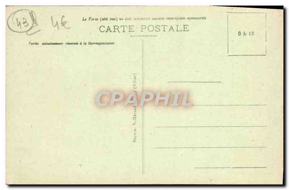 Le Puy - Rocher Saint-Michel d'Aiguilhe — éditeur St-Gérand (Allier) n°8023 — Back