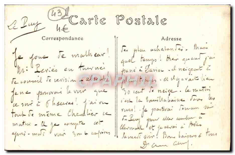 CPA Le Puy en Velay Basilique Le cloitre  — Verso