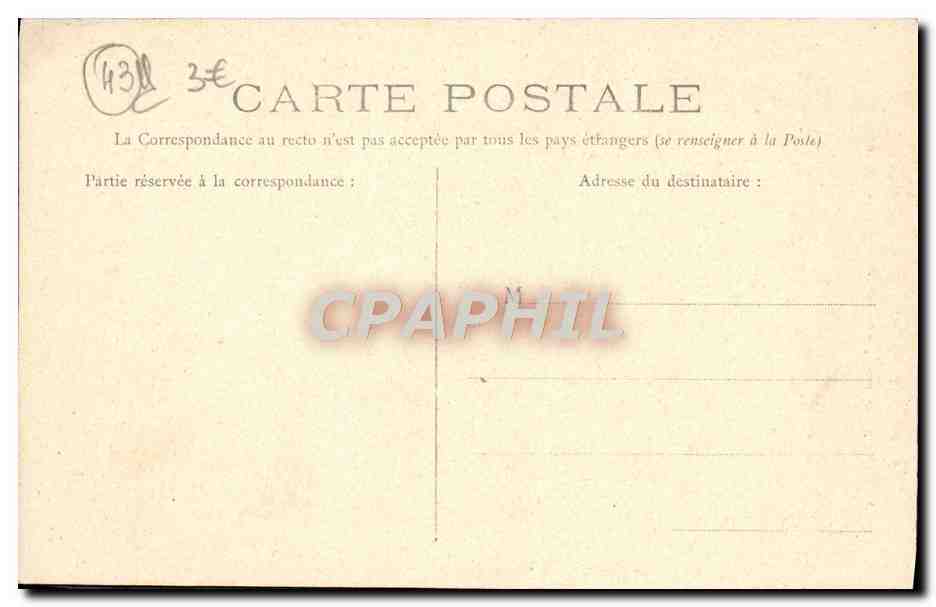 CPA Le Puy en Velay Rocher Saint Michel — Rückseite