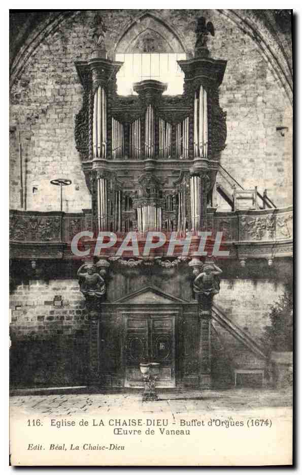 Église de LA CHAISE-DIEU — Buffet d'Orgues (1674) — Édit. Béal, La Chaise-Dieu