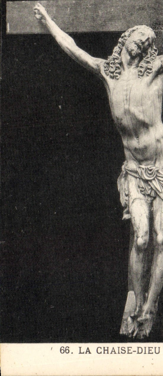 La Chaise-Dieu — Statue du Christ en croix — n° 66