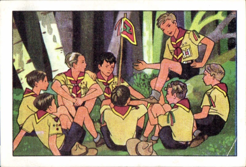 Image Chocolat Suchard Scout Scoutisme Jamboree Une reunion de patrouille