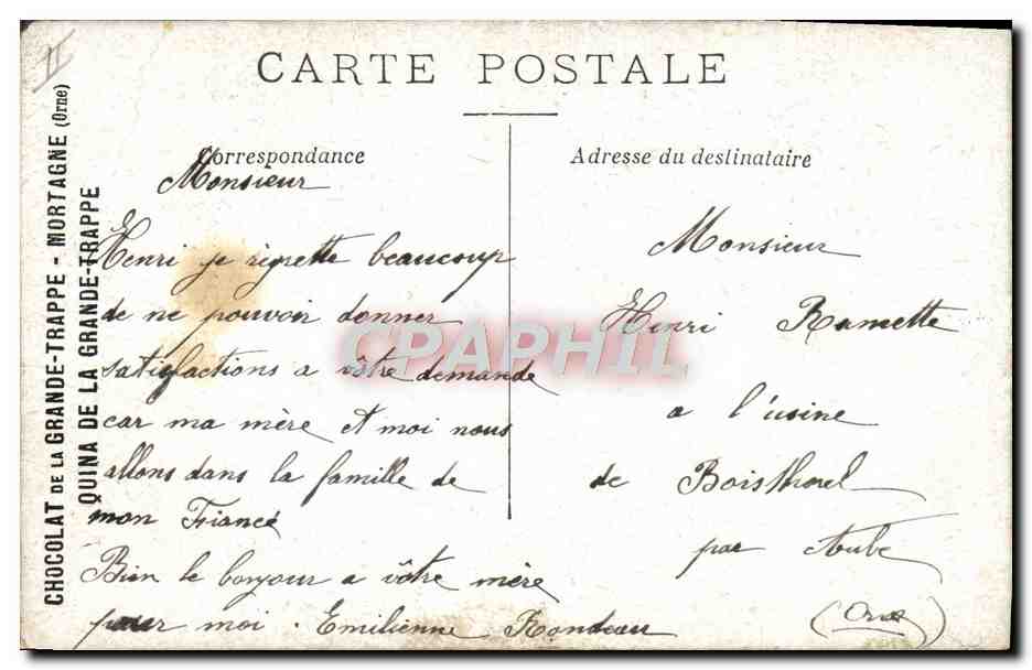 CPA Militaria A la caserne L'epluchage des pommes de terre — Rückseite
