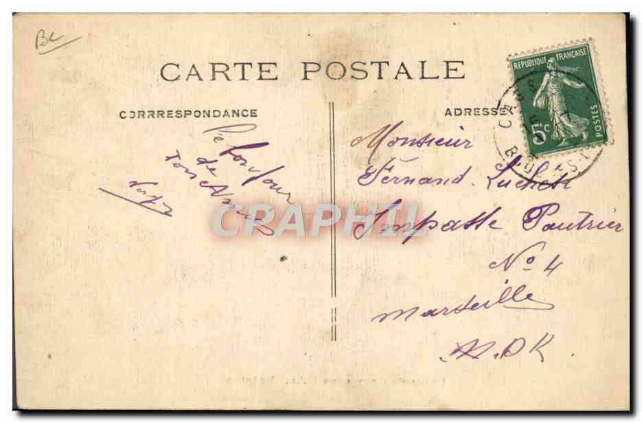CPA Militaria Camp de Carpiagne Les pommes  — Rückseite