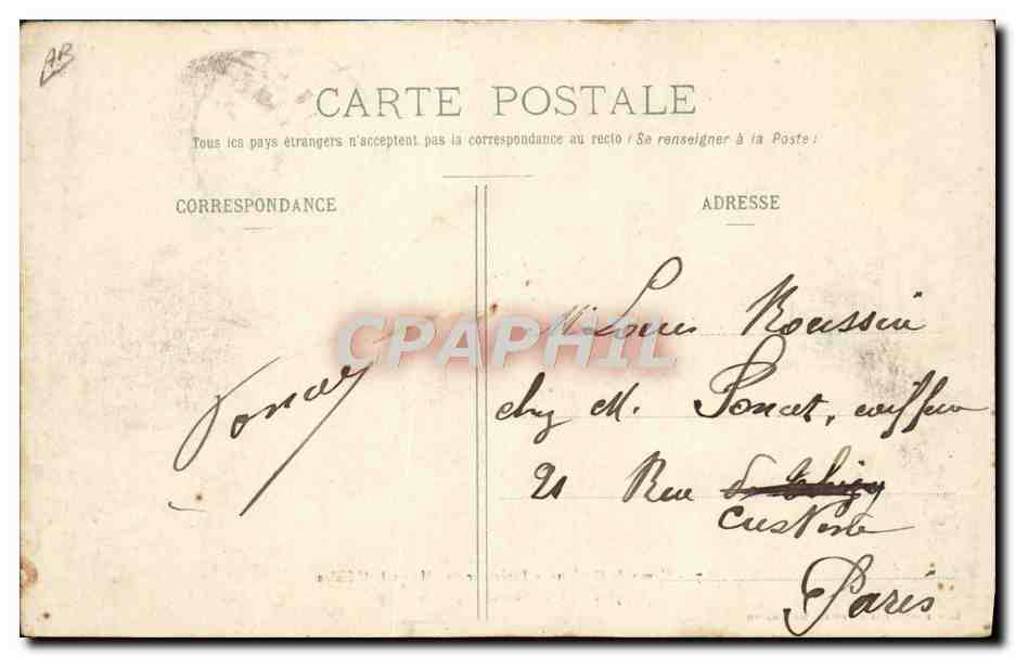 Camp de Châlons — Intérieur de l'Hôpital Militaire — L'Epluchage des Pommes après la Soupe — Librairie Militaire Guérin, Mourmelon — Reverso