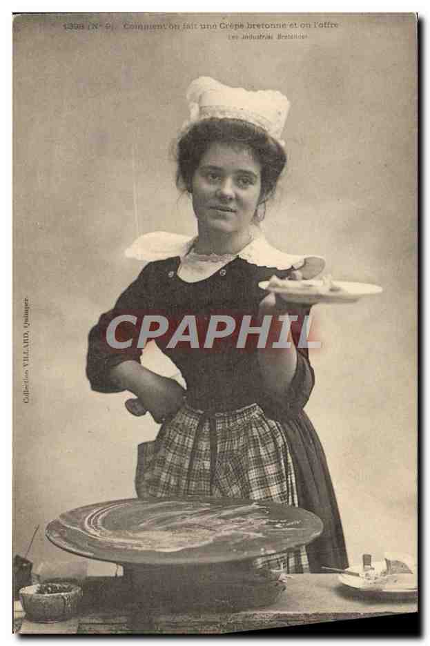 CPA Folklore Crepe bretonne 