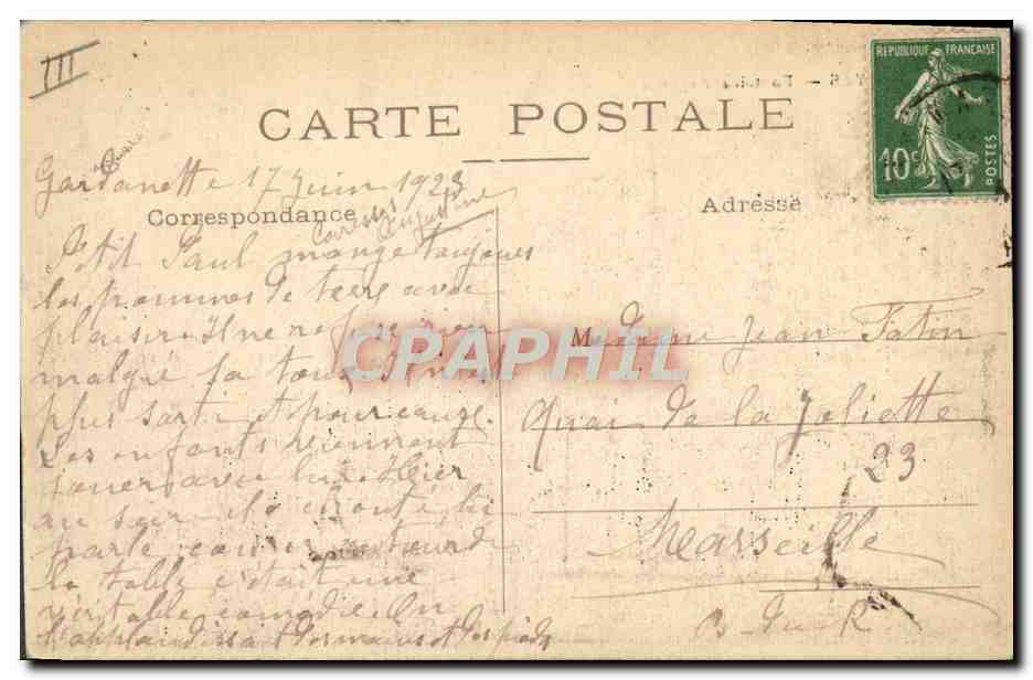 CPA Troyes Fontaine Argence Marchand dre creps  — Verso