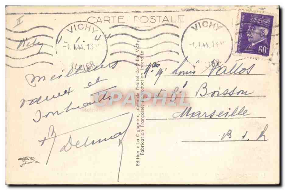Vichy — Vue générale du Champ de Courses prise en avion — La Cigogne, n°440 — Reverso