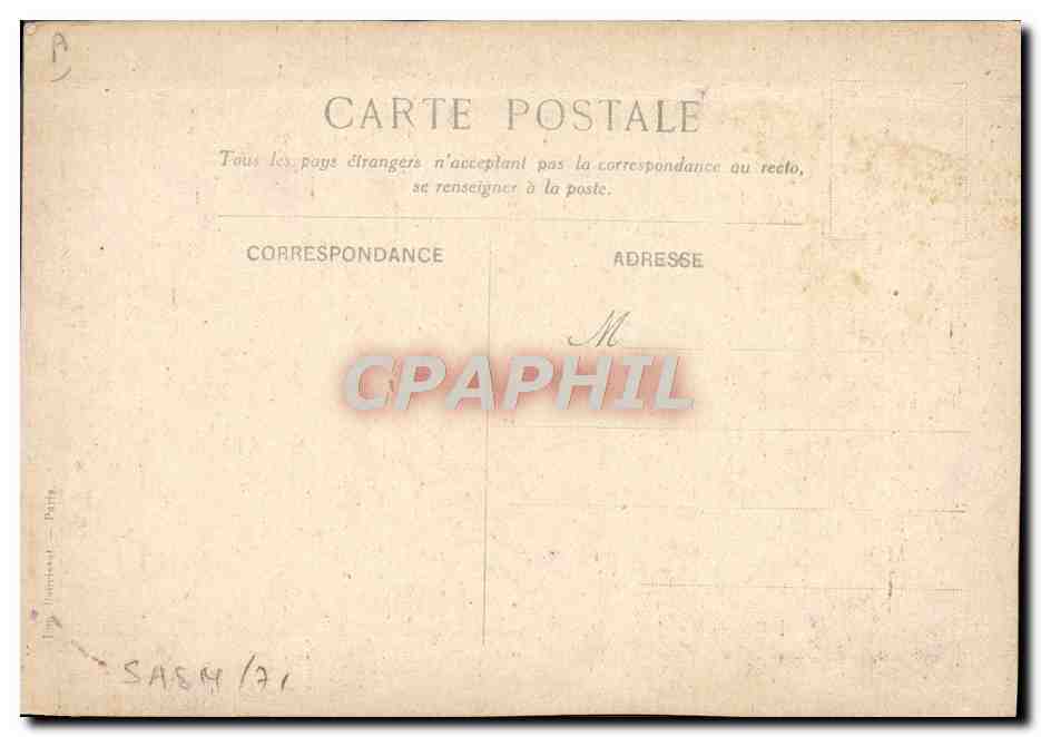 CPA Bateau Compagnie des Messageries Maritimes Effet de mousson a colombo — Achterkant