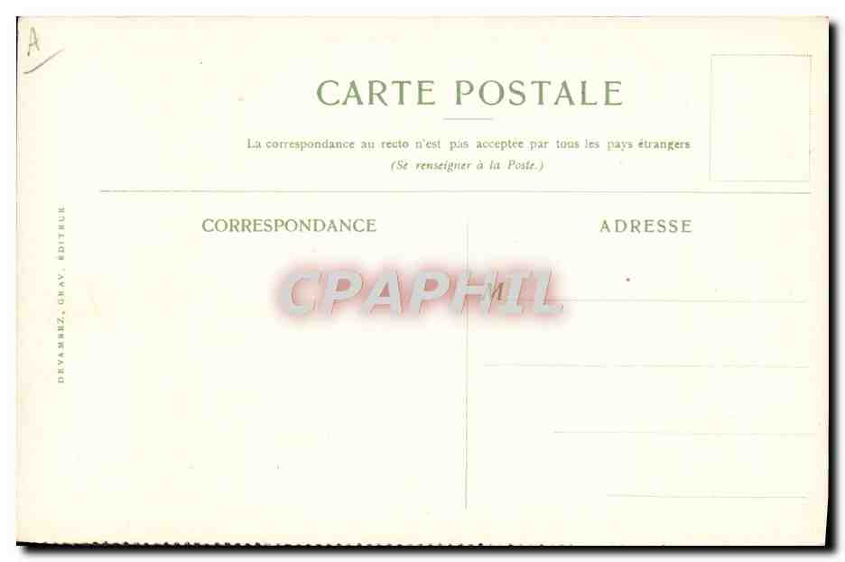 Mombasa vu de la terre ferme — vue peinte d'après M. Maurice Lévis — Compagnie des Messageries Maritimes — Verso