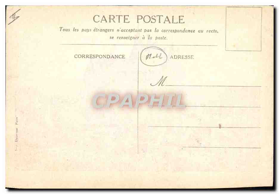Le Château de Langeais — D'après une aquarelle de M. Ruedolf — Messageries Maritimes — Verso