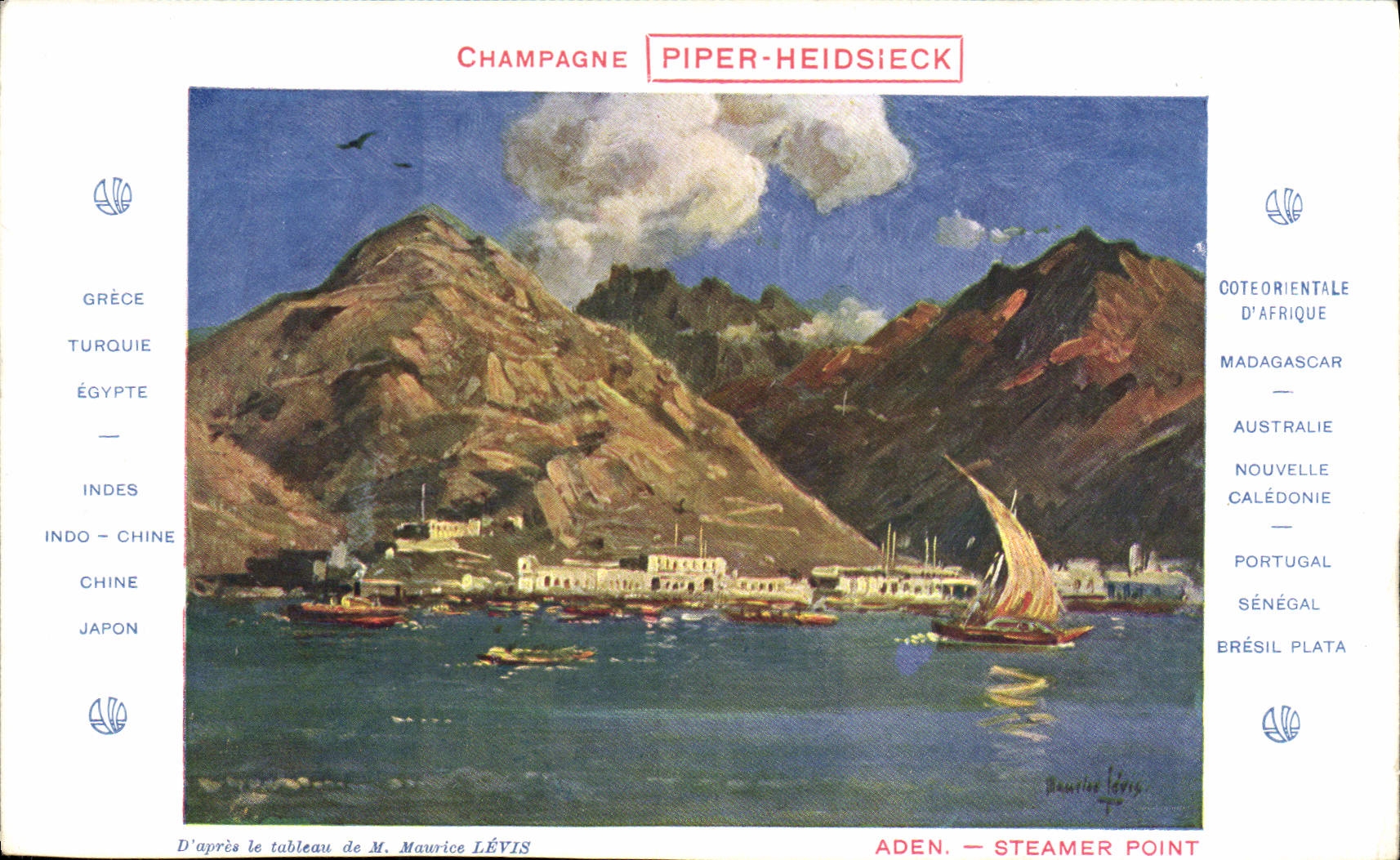 Aden — Steamer Point — Champagne Piper-Heidsieck